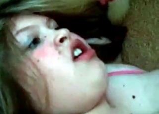 Awesome female is sucking her doggy's dick